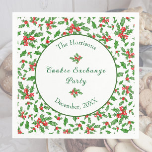 Servilleta De Papel Nombre personalizado del Fiesta de Cookie Exchange