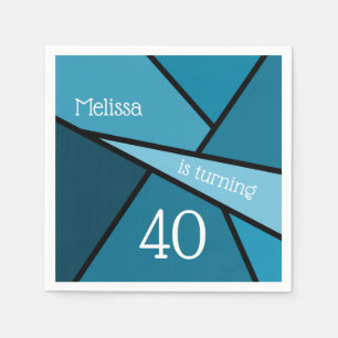 Servilleta De Papel Nombre personalizado Edad Cumpleaños Resumen Geomé