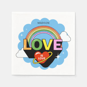 Servilleta De Papel Nombre personalizado "El amor es amor"