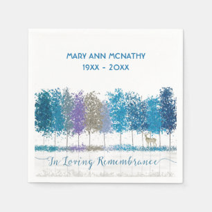 Servilleta De Papel Nombre Personalizado En Árboles Remembrancadores L