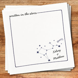 Servilleta De Papel Nombre personalizado Escrito en las Estrellas Boda