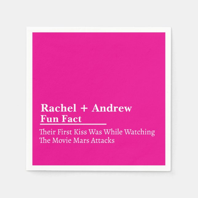 Servilleta De Papel Nombre Personalizado Estilizado Divertido Bodas Na (Anverso)