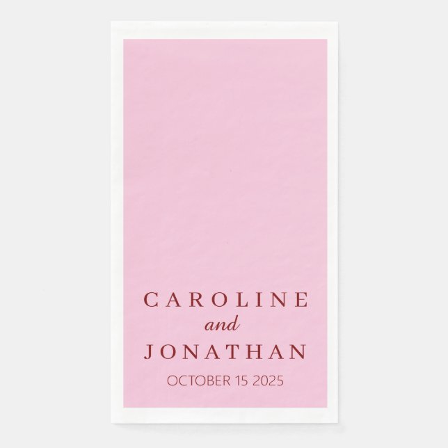 Servilleta De Papel Nombre Personalizado Estilo Guión Moderno. (Anverso)