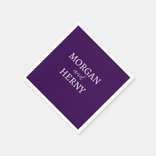 SERVILLETA DE PAPEL NOMBRE PERSONALIZADO ESTILO MODERNO OSCURO VIOLETA