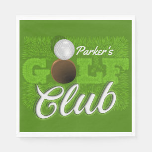 Servilleta De Papel NOMBRE Personalizado Golf Green Golf Course Club