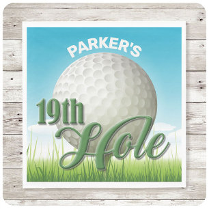 Servilleta De Papel NOMBRE personalizado Golfer Golf Pro Ball 19th Hol