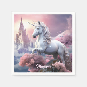 Servilleta De Papel Nombre personalizado lindo unicornio