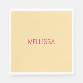 Servilleta De Papel Nombre personalizado minimalista crema