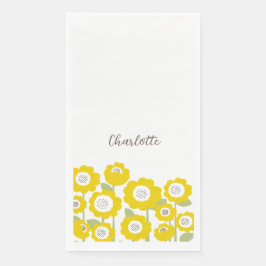 Servilleta De Papel Nombre personalizado mínimo de girasol moderno min