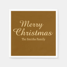 Nombre personalizado moderno Navidad alegre 