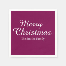 Servilleta De Papel Nombre personalizado moderno Navidad alegre 