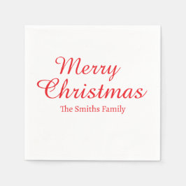 Servilleta De Papel Nombre personalizado moderno Navidad alegre 