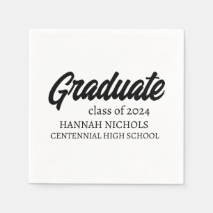 Servilleta De Papel Nombre personalizado moderno simple graduado.