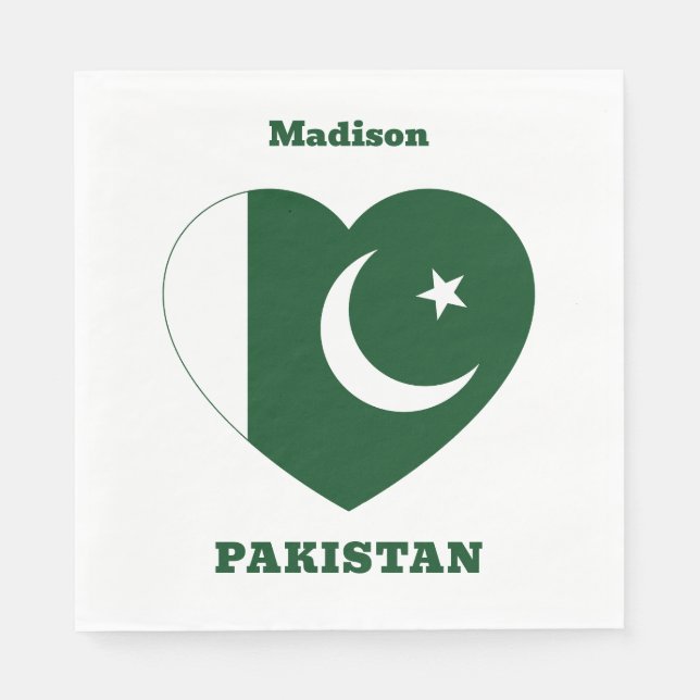 Servilleta De Papel Nombre personalizado Pakistán (Anverso)