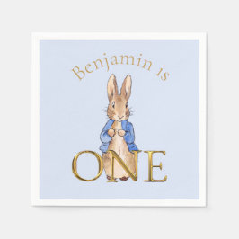 Servilleta De Papel Nombre personalizado Pedro el conejo Primer cumple