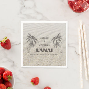 Servilleta De Papel Nombre personalizado Personalizado Lanai Tropical 