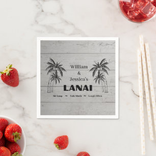 Servilleta De Papel Nombre personalizado Personalizado Lanai Tropical 