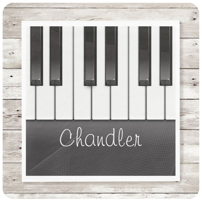 Servilleta De Papel NOMBRE Personalizado Pianista Claves De Piano Maes (Subido por el creador)