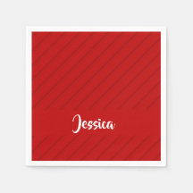 Nombre personalizado plástico diagonal rojo textur