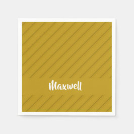 Servilleta De Papel Nombre personalizado texturizado en diagonal marró