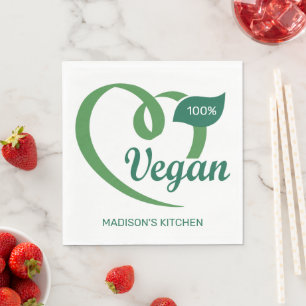 Servilleta De Papel Nombre personalizado Vegan