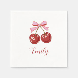 Servilleta De Papel Nombre rosa rojo personalizado