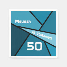 NOMBRE Turno 50 Cumpleaños Resumen Geométrico Verd