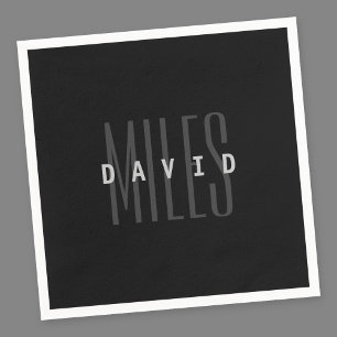 Servilleta De Papel Nombre y apellido de solapamiento moderno