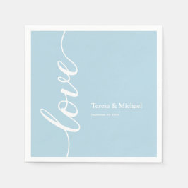 Servilleta De Papel Nombres azules de Dusty personalizados Guión de am