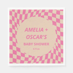 Servilleta De Papel Nombres de Baby Shower de parejas con tablero de a