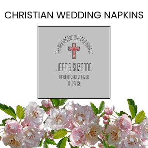 Servilleta De Papel Nombres de cruz de boda elegantes