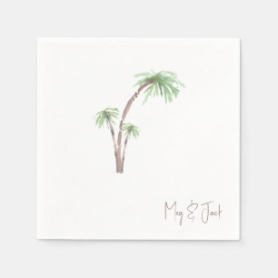 Servilleta De Papel Nombres de guión personalizados de palmeras tropic