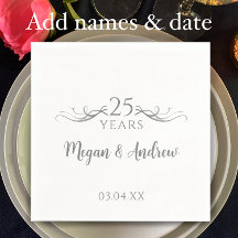 Nombres de Pareja Aniversario de Bodas Número 25 M