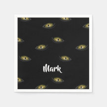 Nombres personalizados ojos de gato en negro