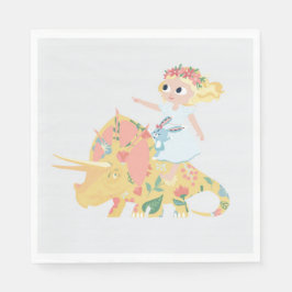 Servilleta De Papel Nomi & Brave Ride Triceratops - Cocktail Napkins