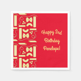 Servilleta De Papel Noodles Pasta Niño Fiesta de cumpleaños 1 italiano