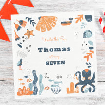 Nórdico Under the Sea criaturas oceánicas niños cu