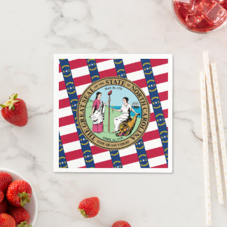 Servilleta De Papel North Carolinian Flag & Seal, North Carolina