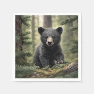 Servilleta De Papel North Woods Pequeño Oso Negro Cubo Papel