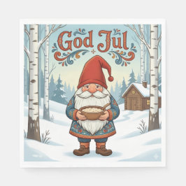 Servilleta De Papel Norwegian Nisse God Jul Christmas Napkins