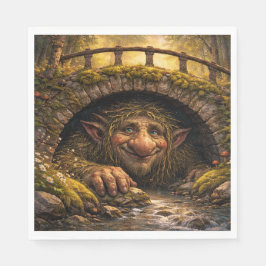 Servilleta De Papel Norwegian Troll Hiding Under Bridge, Napkins