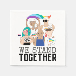 Servilleta De Papel Nos unimos al Ilustracion del Orgullo LGBT