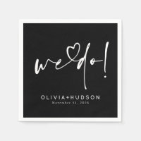 Nosotros Hacemos Tipografía de Corazón Boda Negra