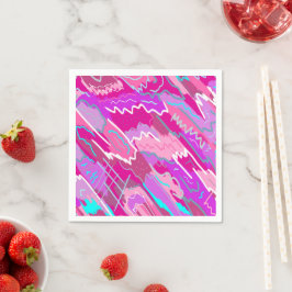 Servilleta De Papel Nostalgia de Nostalgia Pop Art en Magenta