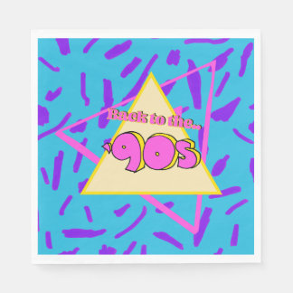 Servilleta De Papel Nostálgica fiesta de cumpleaños de los 90