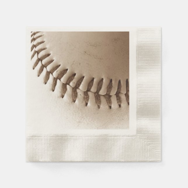 Servilleta De Papel Nostálgicas Stitks de Béisbol (Anverso)