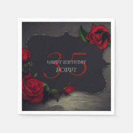 Servilleta De Papel Nostálgico cumpleaños de amor gótico