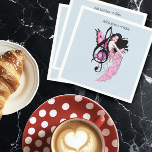 Servilleta De Papel Nota de música Mariposas Fairy