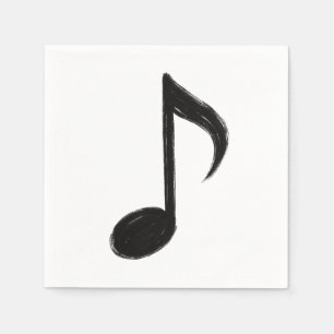 Servilleta De Papel Nota musical minimalista - Estilo de pincel de tin