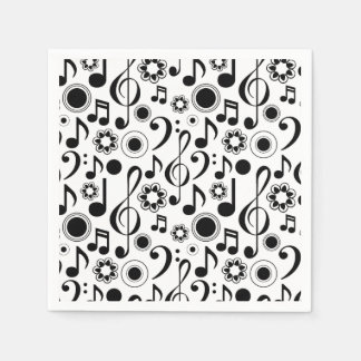 Servilleta De Papel Notas de música y Clefs